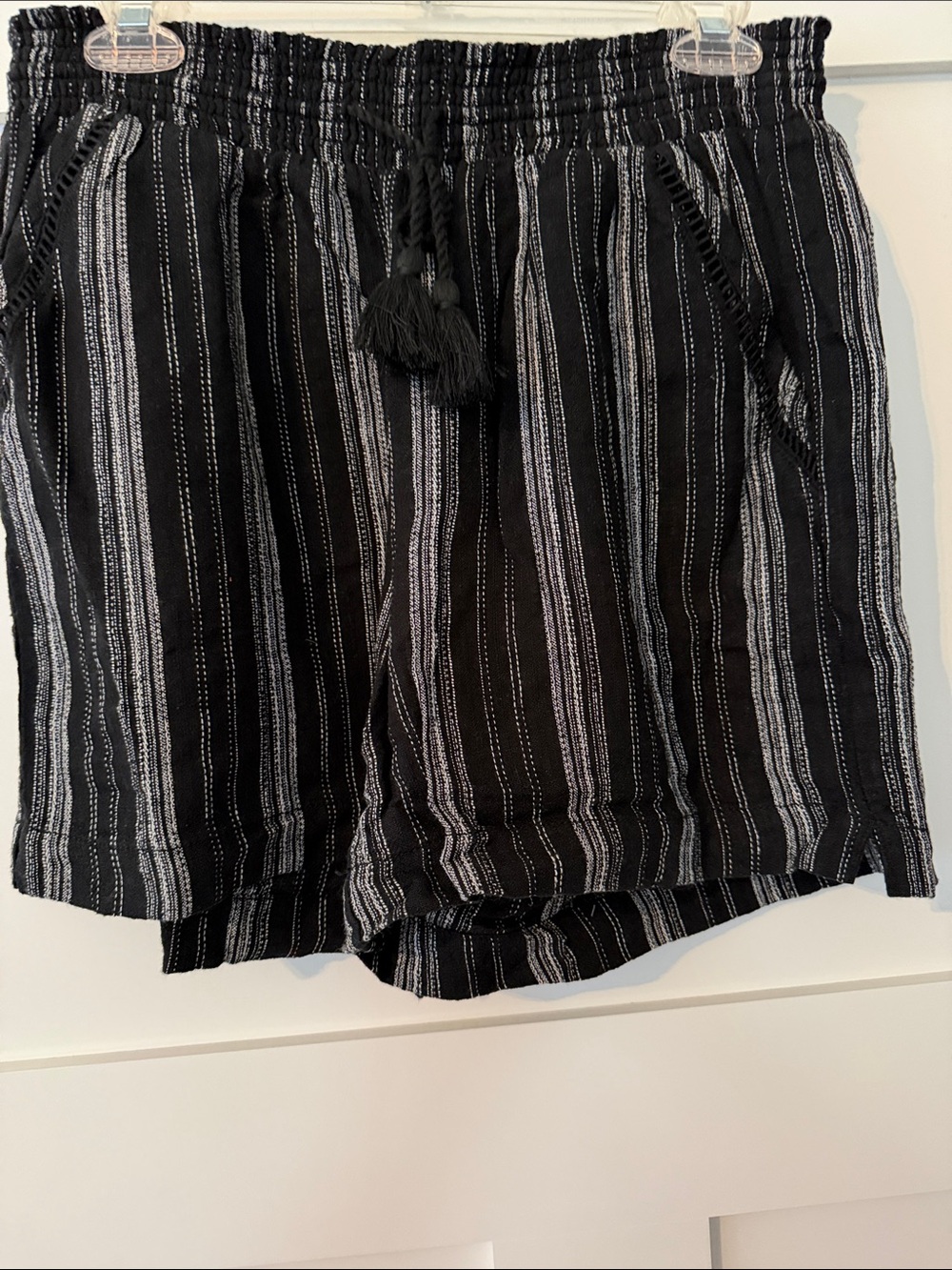 Briggs patterned linen/rayon blend shorts